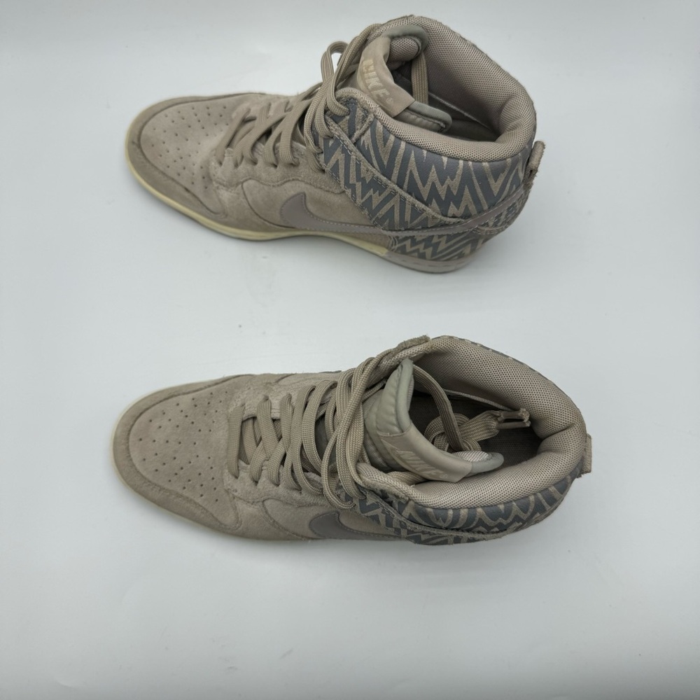 Nike Dunk Sky Hi Hidden Wedge Gray Suede Bolt Sneakers Women’s Size 7 - Picture 12 of 13